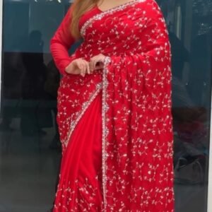 ইন্ডিয়ান জর্জেট শাড়ি