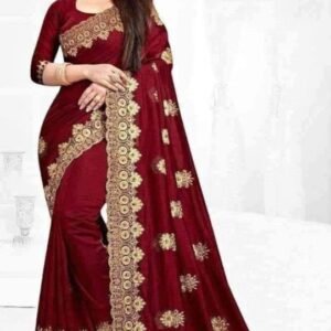 ইন্ডিয়ান জর্জেট শাড়ি ব্লাউজ পিস সহ