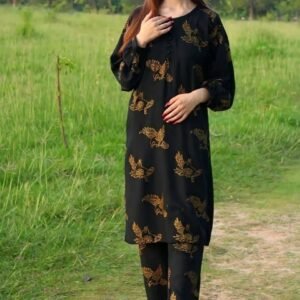 স্টাইলের পাখি প্রিন্টের টু-পিস