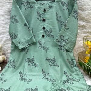 স্টাইলের পাখি প্রিন্টের টু-পিস