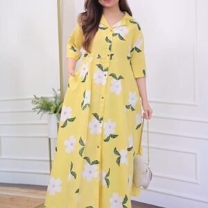 এক্সক্লুসিভ লিনেন এমব্রয়ডারি ওয়ান পিস