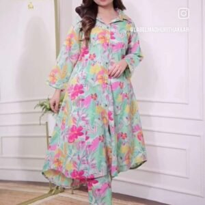 এক্সক্লুসিভ লিনেন এমব্রয়ডারি ওয়ান-পিস