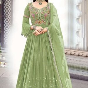 গর্জিয়াস সিকোয়েন্স এমব্রয়ডারি গাউন