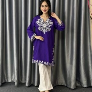 এমব্রয়ডারি মাইক্রো বাটার ওয়ান পিস(প্যান্ট হবে না)