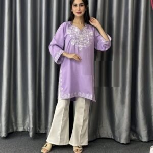 এমব্রয়ডারি মাইক্রো বাটার ওয়ান পিস(প্যান্ট হবে না)