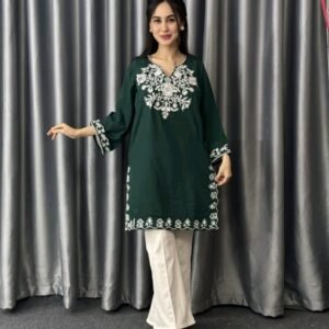 এমব্রয়ডারি মাইক্রো বাটার ওয়ান পিস(প্যান্ট হবে না)