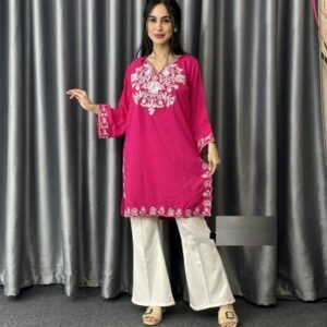 এমব্রয়ডারি মাইক্রো বাটার ওয়ান পিস(প্যান্ট হবে না)