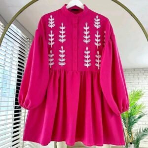 এলিগেন্ট এমব্রয়ডারি মাইক্রো বাটার ওয়ান পিস