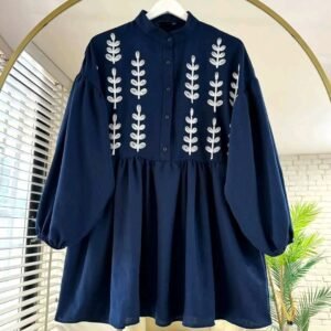 এলিগেন্ট এমব্রয়ডারি মাইক্রো বাটার ওয়ান পিস