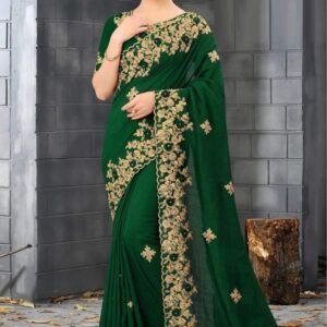 ইন্ডিয়ান জর্জেট শাড়ি ব্লাউজ পিস সহ