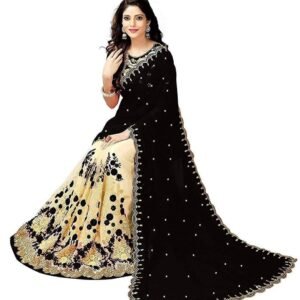 ইন্ডিয়ান জর্জেট শাড়ি ব্লাউজ পিস সহ