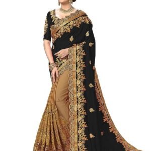 ইন্ডিয়ান জর্জেট শাড়ি ব্লাউজ পিস সহ