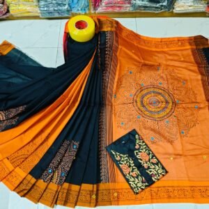 টাঙ্গাইল ধুপিয়ান সিল্ক শাড়ি পাঞ্জাবির কাপল ড্রেস