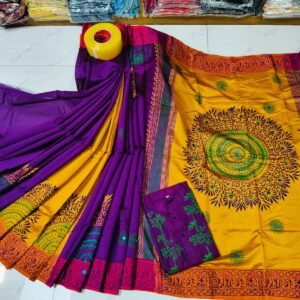 টাঙ্গাইল ধুপিয়ান সিল্ক শাড়ি পাঞ্জাবির কাপল ড্রেস