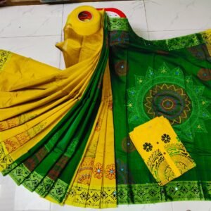 টাঙ্গাইল ধুপিয়ান সিল্ক শাড়ি পাঞ্জাবির কাপল ড্রেস