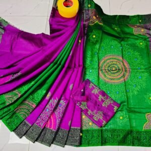 টাঙ্গাইল ধুপিয়ান সিল্ক শাড়ি পাঞ্জাবির কাপল ড্রেস