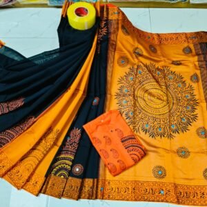 টাঙ্গাইল ধুপিয়ান সিল্ক শাড়ি পাঞ্জাবির কাপল ড্রেস