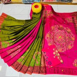 টাঙ্গাইল ধুপিয়ান সিল্ক শাড়ি পাঞ্জাবির কাপল ড্রেস