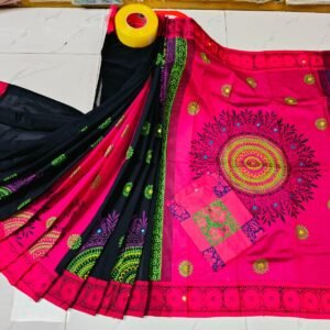 টাঙ্গাইল ধুপিয়ান সিল্ক শাড়ি পাঞ্জাবির কাপল ড্রেস