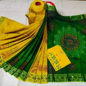 টাঙ্গাইল ধুপিয়ান সিল্ক শাড়ি পাঞ্জাবির কাপল ড্রেস