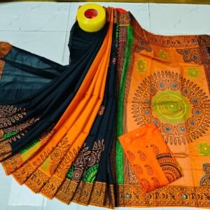 টাঙ্গাইল ধুপিয়ান সিল্ক শাড়ি পাঞ্জাবির কাপল ড্রেস