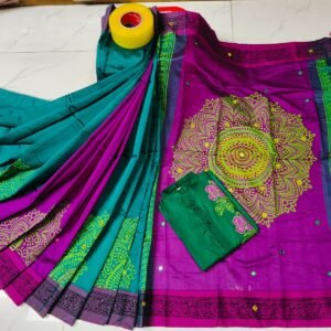 টাঙ্গাইল ধুপিয়ান সিল্ক শাড়ি পাঞ্জাবির কাপল ড্রেস