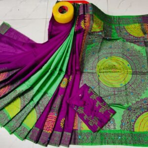 টাঙ্গাইল ধুপিয়ান সিল্ক শাড়ি পাঞ্জাবির কাপল ড্রেস